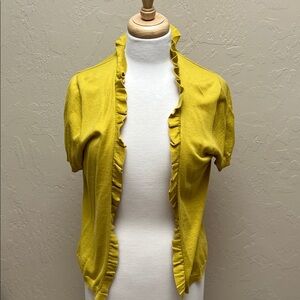 J. Crew Mustard Knit Cardigan Large